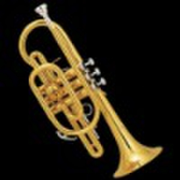 Bb yellow brass lacquer finish cornet