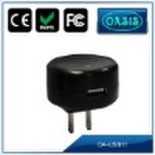 USB Travel Charger, 5V,1A , USA Standard, Mini USB