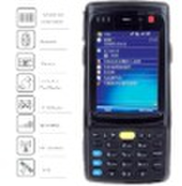 Handheld terminal with 1D barcode scanner and RFID