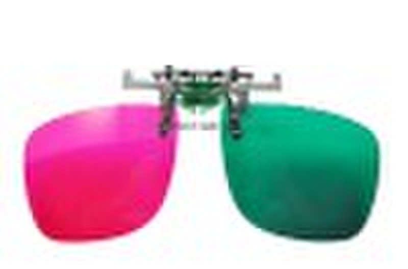 Clip on Green Magenta 3D Glasses