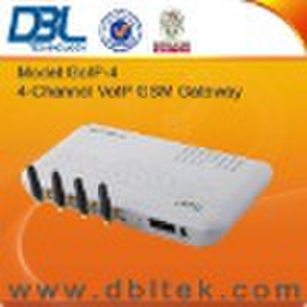 Vier Kanäle GSM VoIP Gateway mit 4 SIM-Karten