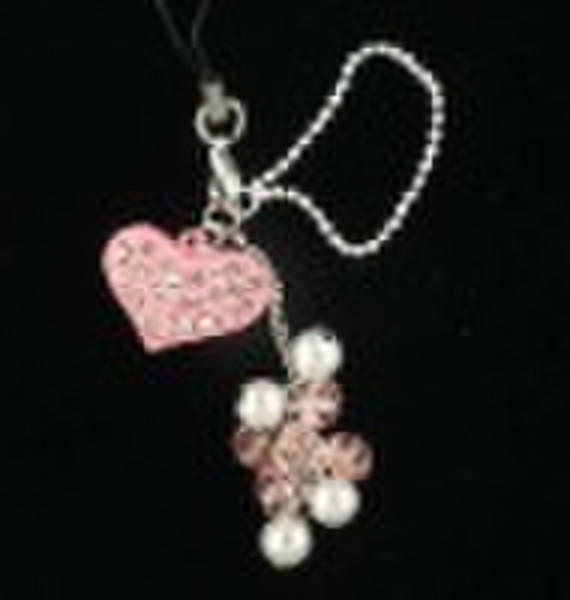 bead heart charms for keychain