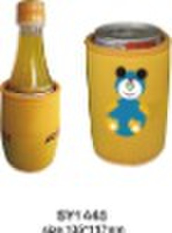 yellow color neoprene bottle cooler