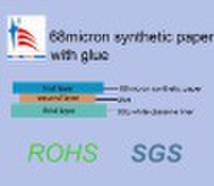 68micron synthetic paper with glue