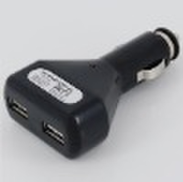 Dual USB Car  Charger - black color