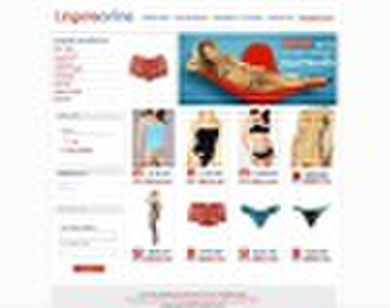 Lingerie Ecommerce Website Developing