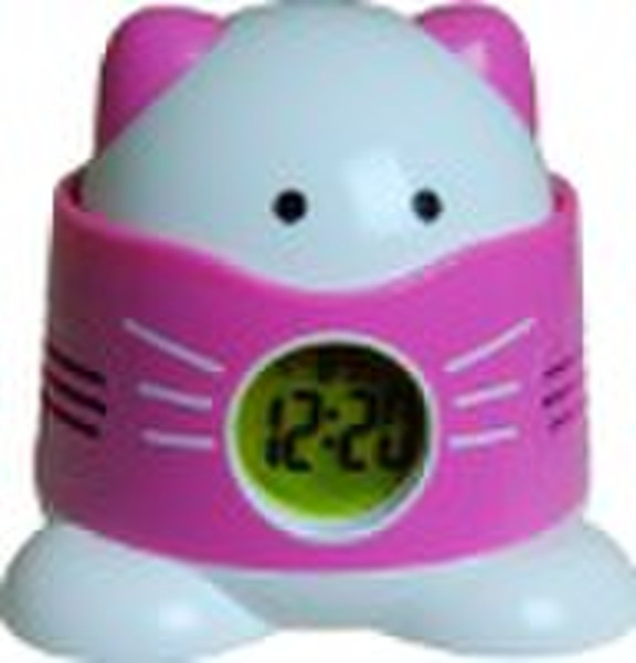 cat shape talking clock