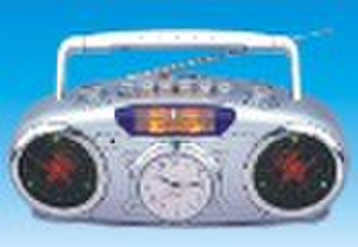 PORTABLE CASSETTE RECORDER WITH DISCO LIGHT