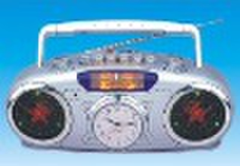 PORTABLE CASSETTE RECORDER WITH DISCO LIGHT