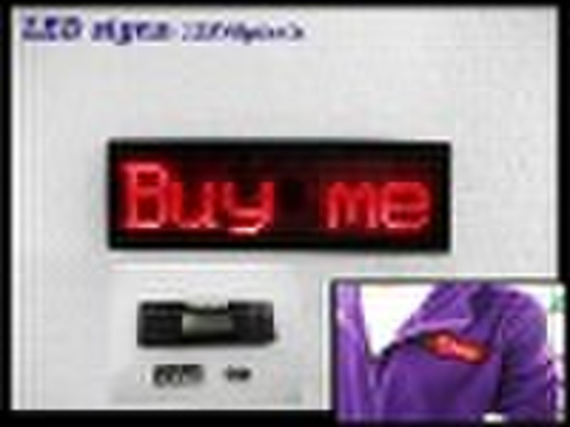 LED T Shirt message Signs Rechargeable LED Display