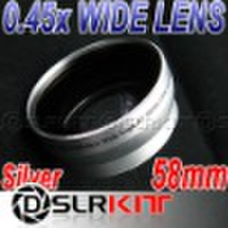 Silver 58mm 0.45x MC WIDE Angle LENS /with Macro f