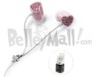 2011 new style :heart-shaped stereo mp3 earphone