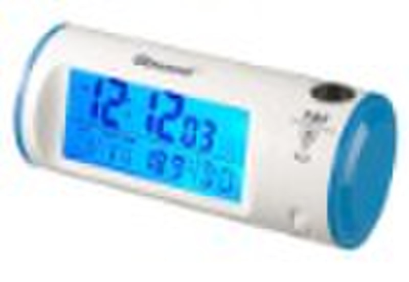 RADIO CONTROLLED PROJECTION CLOCK WITH CLAPPING CO