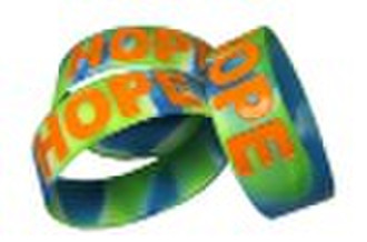 Fashionable  1'' inch Silicone wristband w