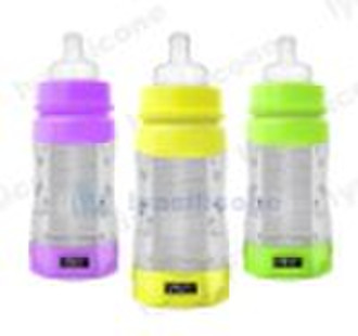 Silicone feeding bottle with LCD display