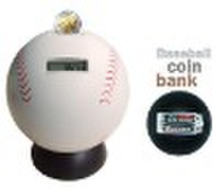 digital baseball coin bank