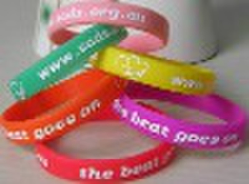 silicone wristband/silicone bracelet/debossed sili