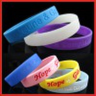 debossed silicone wristband