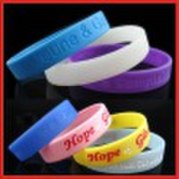 debossed silicone wristband