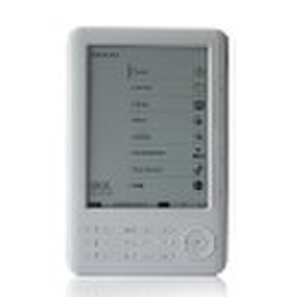 E-book Reader with 6.0-inch e-ink Screen Display,s