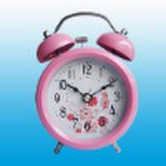 Mini twin bell voice alarm clock