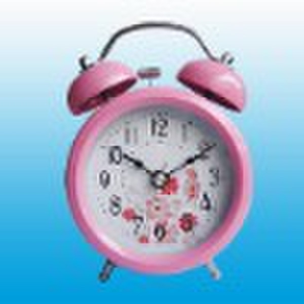 Mini twin bell voice alarm clock