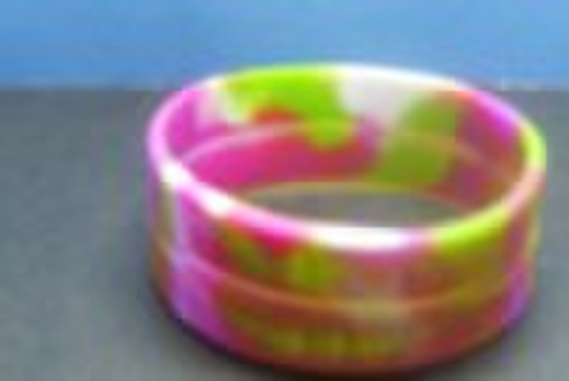 mixed color silicone wristband