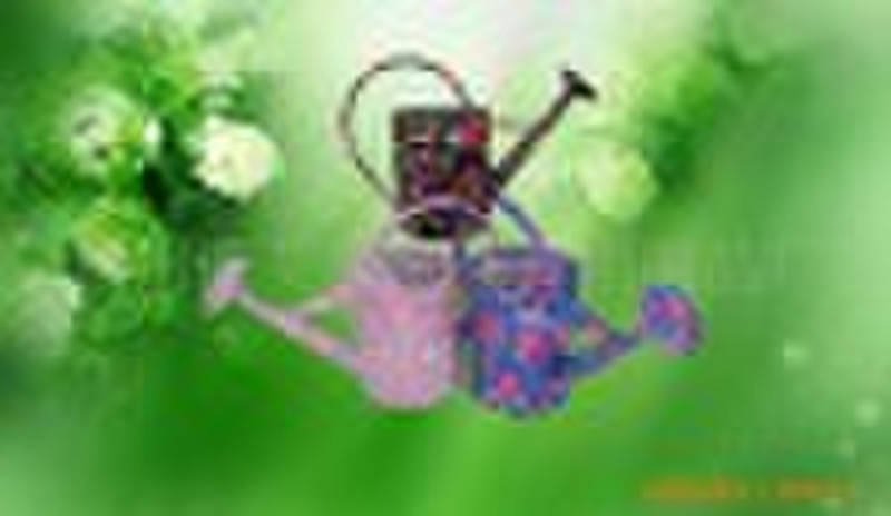 Watering pot with color spray