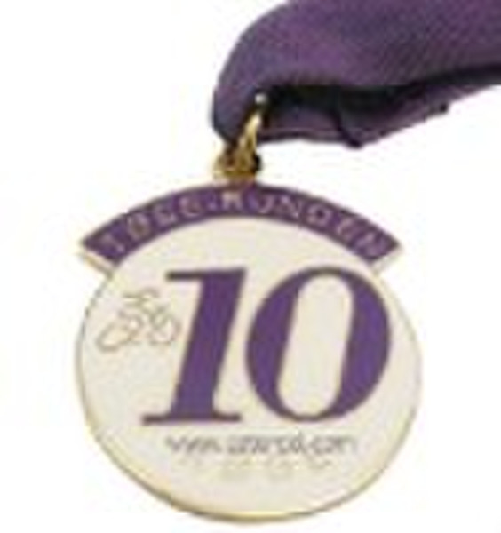 metal medal badge with lanyard