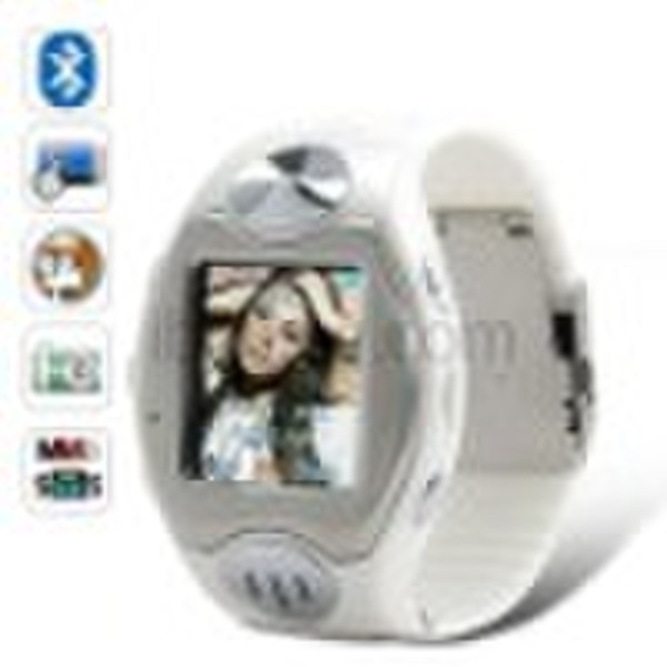 Watch Cell Phone Mobile S66 White Quad Band Touch