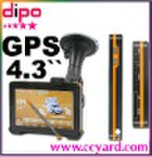 4.3" CAR GPS SYSTEM WITH FM AV IN 2GB SD CARD