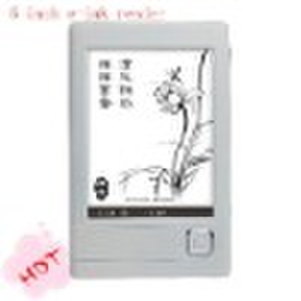 6 inch ebook reader with e-ink screen