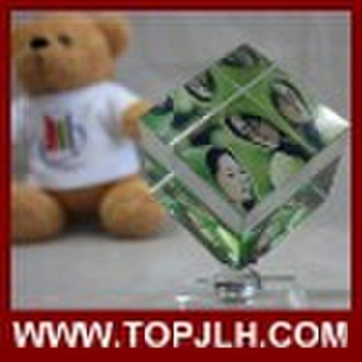 Blank Photo Crystal gift Rotating Cubic