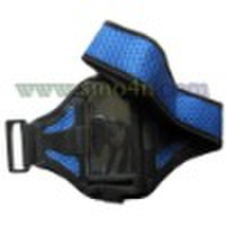 Mobile phone armband for iphone 4G Black+Blue