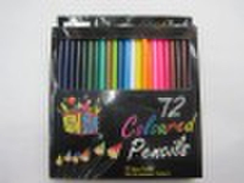 7inch-72pcs non-toxic wooden coloured pencil with