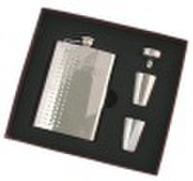 Flask and flask cups gift set SS-8753