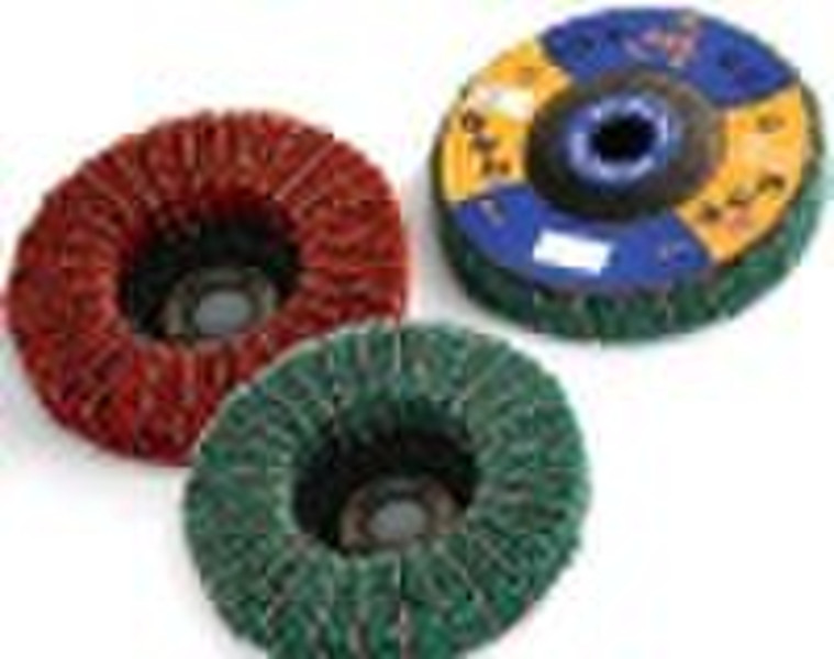 Non-woven flap disc with resin cloth