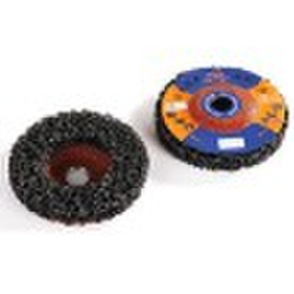 Black silicon carbide wheel with fiberglass backin