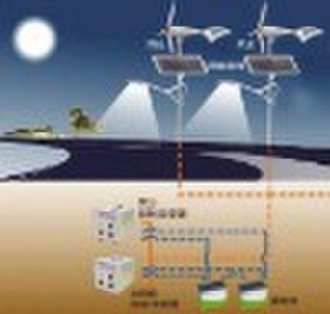 Off-grid wind and solar power lighting system