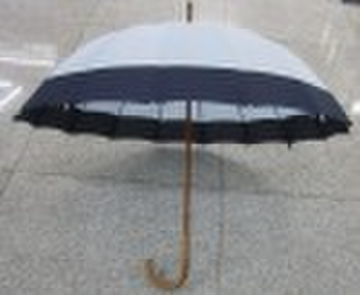 25" 16K wood handle straigt umbrella