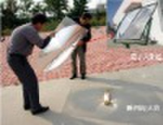 Plastic frensel lens for solar cooker