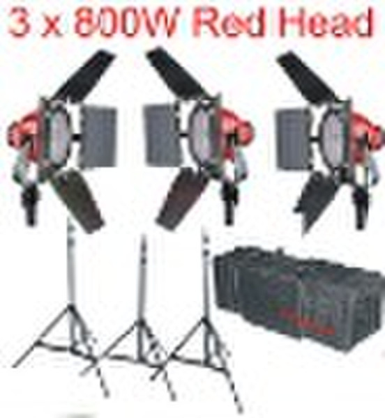 3*800w Red head continous light kit professional l