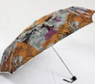 beautiful flowers 3-fold auto umbrella