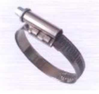 Worm drive hose clamp