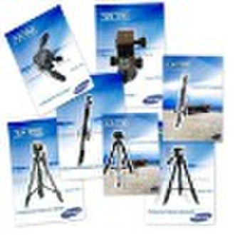 Professional video camera tripod, monopod, 3 way h