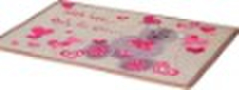 sisal pet mat with printed pattern