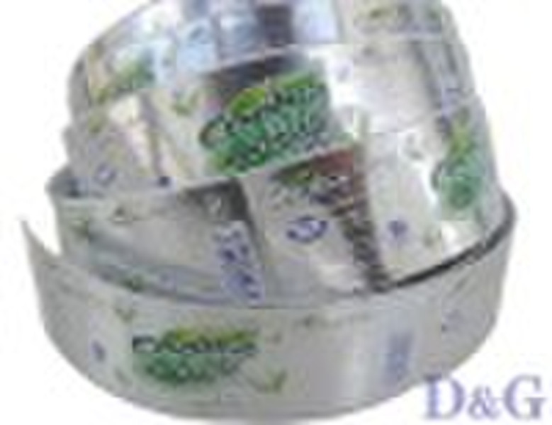 Bright Silver Self Adhesive Label / Foil