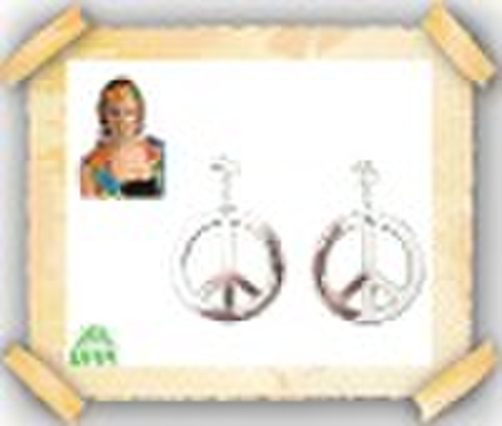 plastic peace earrings