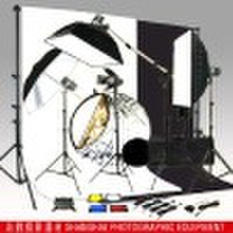 440W Photography Studio flash Kit Muslin Backdrop