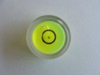 Round bubble level vial